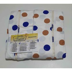 Lençol Malha Casal Padrão Estampado Bolas Azul e B... - Pargany