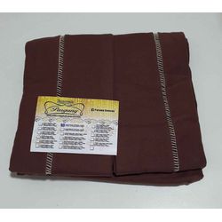 Lençol Malha Casal Padrão Liso Marrom e 2 fronhas ... - Pargany