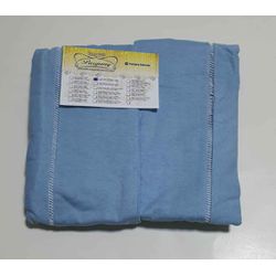 Lençol Malha Casal Padrão Liso Azul Bebê elastico ... - Pargany