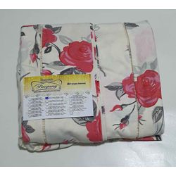 Lençol Malha Casal Padrão Estampado Florido com fu... - Pargany
