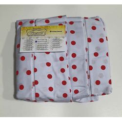 Lençol Malha Queen Estampado Poá Vermelho com fund... - Pargany
