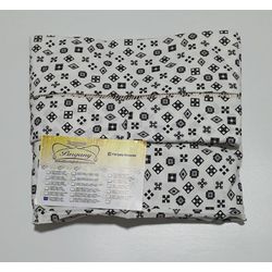 Lençol malha Solteiro Estampando Geométrico Preto ... - Pargany