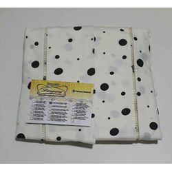 Lençol Malha Casal Padrão Estampado Poá bolas medi... - Pargany