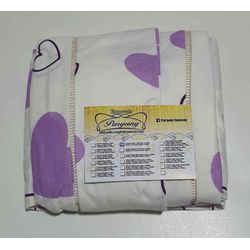 Lençol Malha Casal Padrão Estampado Coração Lilás ... - Pargany