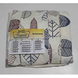 Lençol Malha Casal Padrão Estampado Folhas com fun... - Pargany