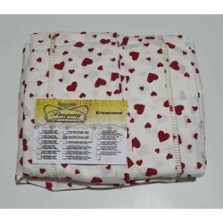 Lençol Malha Queen Estampado Coraçãozinho Vermelho... - Pargany