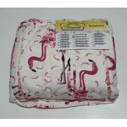 Lençol Malha Queen Estampado Flamingo com fundo ma... - Pargany