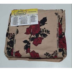Lençol Malha Queen Estampado Florido Rosas vermelh... - Pargany