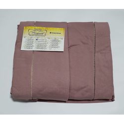 Lençol Malha Casal Padrão Liso Rosa Seco elastico ... - Pargany