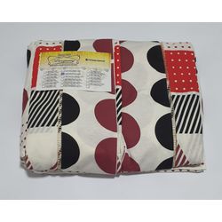 Lençol Malha Queen Estampado Bolas Preto Vermelho ... - Pargany