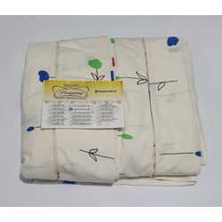 Lençol Malha Queen Estampado Tulipa Marfim elástic... - Pargany