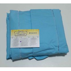 Lençol Malha Super King Liso Azul Celeste com 2 fr... - Pargany