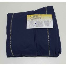 Lençol Malha Super King Liso Azul Marinho com 2 fr... - Pargany