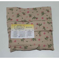 Lençol malha Solteiro Estampado Galho Flor Rosa co... - Pargany