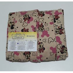 Lençol Malha Queen Estampado Minie com fundo Areia... - Pargany