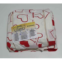 Lençol Malha Queen Estampado Coração Vermelho com ... - Pargany