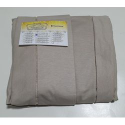 Lençol Malha Queen Liso Areia elástico com 2 Fronh... - Pargany