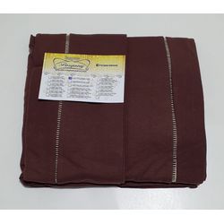 Lençol Malha Queen Liso Marrom elástico com 2 Fron... - Pargany