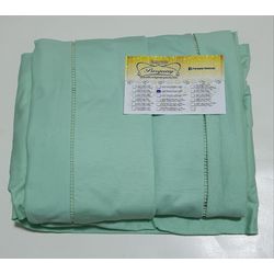 Lençol Malha Queen Liso Verde Agua elástico com 2 ... - Pargany