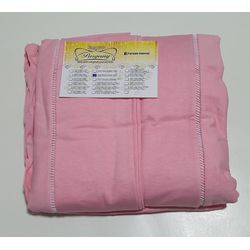 Lençol Malha Queen Liso Rosa BB elástico com 2 Fro... - Pargany