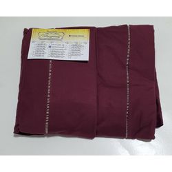 Lençol Malha Queen Liso Marsala elástico com 2 Fro... - Pargany