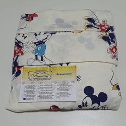 Lençol malha Solteiro Estampado Mickey e Minie fun... - Pargany