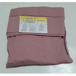 Lençol malha Solteiro Liso Rosa Seco com 1 Fronha ... - Pargany