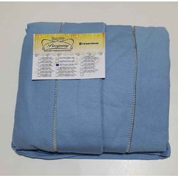 Lençol Malha Super King Liso Azul BB com 2 fronhas... - Pargany