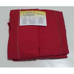 Lençol Malha Super King Liso Vermelho com 2 fronha... - Pargany