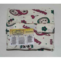 Lençol malha Solteiro Estampado Labubu com 1 Fronh... - Pargany