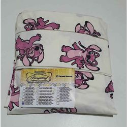 Lençol malha Solteiro Estampado Stitch Rosa com 1 ... - Pargany