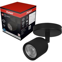 Spot led elegance sobrepor 200 7w 6500k preto biv ... - Paris Aqualux