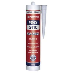 Silicone acetico 250 gr branco pulvitec - Paris Aqualux