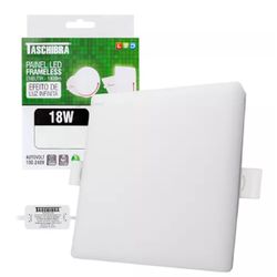 PAINEL LED FRAMELESS EMBUTIR 18W QUADRADO 6500K TA... - Paris Aqualux
