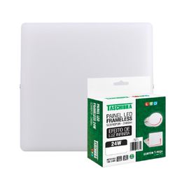 PAINEL LED FRAMELESS SOBREPOR 24W QUADRADO 6500K T... - Paris Aqualux