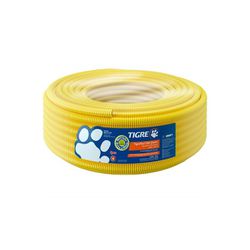 ELETRODUTO CORRUGADO FLEX AMAR. 3/4 25 MM 50M TIGR... - Paris Aqualux