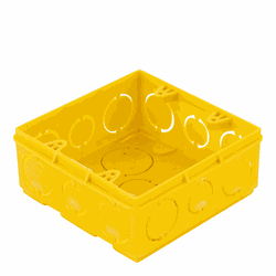 CAIXA LUZ EMBUTIR 4 X 4 AMARELA PVC ANTICHAMA TIGR - Paris Aqualux