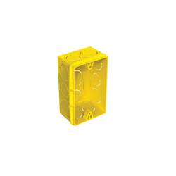 CAIXA LUZ EMBUTIR 4 X 2 AMARELA PVC ANTICHAMA TIGR - Paris Aqualux