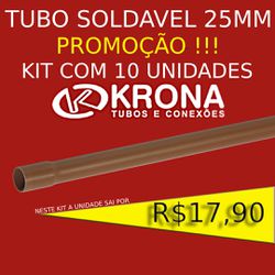 Tubo Soldavel 25mm Marrom - Barra com 6 mts ! - 10... - Paris Aqualux