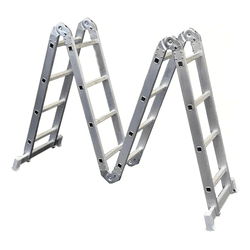 Escada Articulada 16 Degraus 4x4 Aluminio - Real - Paris Aqualux