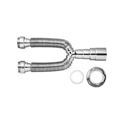 SIFÃO CROMADO DUPLO TUBO EXTENSIVO BLUKIT - Paris Aqualux