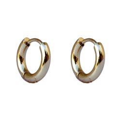 Brinco Argola Pequena Aço Inoxidável Dourado - IBR... - Kumbayá Joias