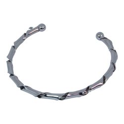 Bracelete Espiral Aço Inoxidável - IPU037600 - Kumbayá Joias