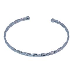 Bracelete Torcido Aço Inoxidável - IPU037700 - Kumbayá Joias