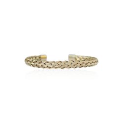 Bracelete Fios Trançados Aço Inoxidável Dourado - ... - Kumbayá Joias