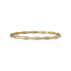 Bracelete Bambu Aço Inoxidável Dourado - IPU043800... - Kumbayá Joias