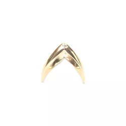 Anel Tubarão com Zircônia Banho de Ouro 18K - JAN0... - Kumbayá Joias