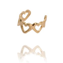 Brinco Piercing Fake 5 Corações by Kumbayá Joias ... - Kumbayá Joias