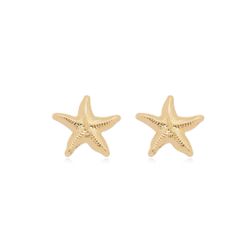 Brinco Estrela do Mar Semijoia Banho de Ouro 18K -... - Kumbayá Joias