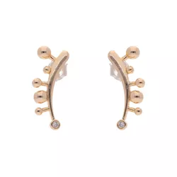 Brinco Ear Cuff Esferas e Ponto De Luz By Kumbayá ... - Kumbayá Joias